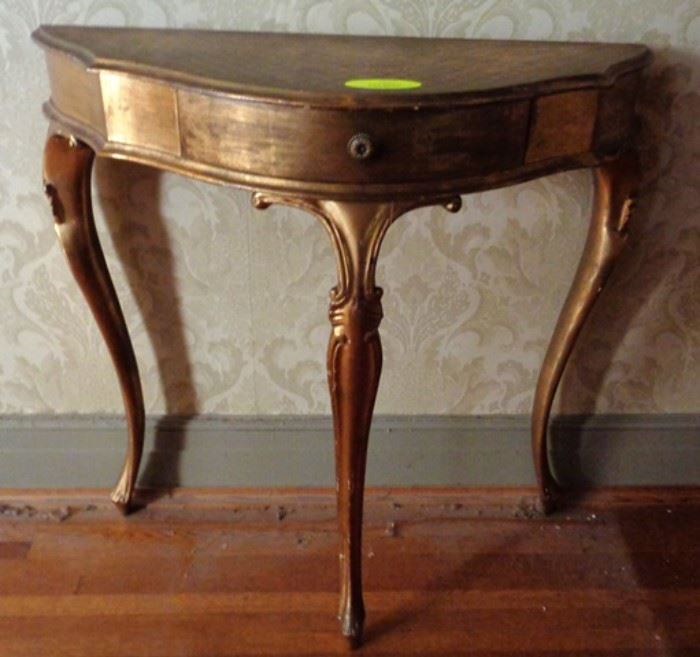 French gold leaf console