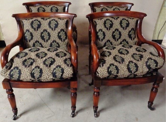 Fabulous set of 4 Sherrill club chairs