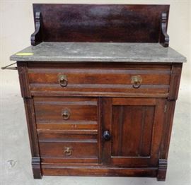 Matching marble top washstand