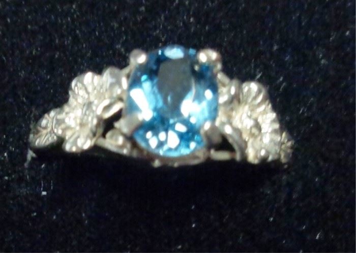 Blue Topaz ring size 6