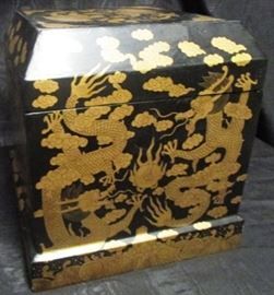 Asian box with pullout tray