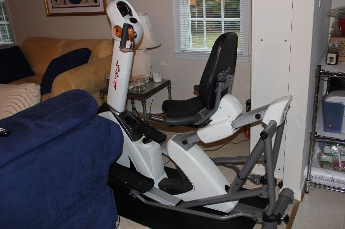Smooth Fitness V2300 SEATED Elliptical/Stepper 
RARE - no longer made. If you love the elliptical and stepper but have a bad back and can't stand for long periods of time this is a great alternative. 