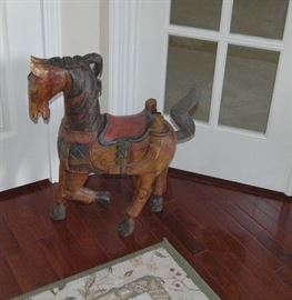 Carved wooden horse