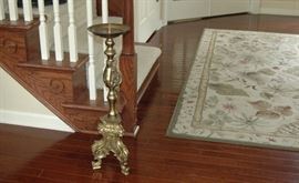 3 foot sold brass candlestick holder