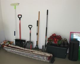 Outside tools and rug