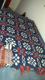 Primitive/antique woven blanket - torn