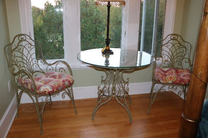 Ornate Bistro Table with 2 Chairs