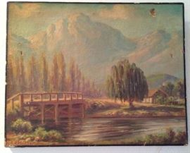 Albert Lobos  oil on canvas ( as is).