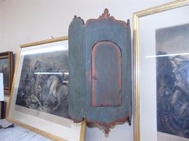 Antique Primitive Painted Cabinet