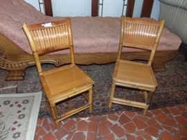 Retro Childs Bamboo Chairs