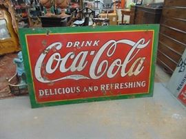 Vintage Original Porcelain 1932 Coca Cola Sign
