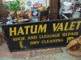 Vintage Original Hatum Valet Sign Georgetown 