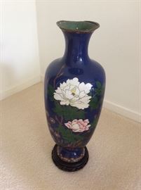 English antique hand painted vase 