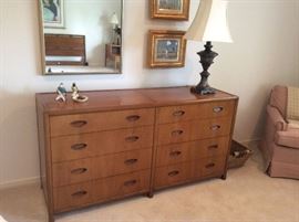 Mid century double dresser by Baker
