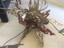 Close up, metal wall sculpture by Silas Seandel