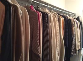 Cashmere sweaters, vintage wool jackets