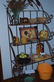 Wrought iron bakers rack