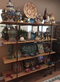 Asst Decor, Pottery, etc. BOOKSHELF DISPLAY ONLY