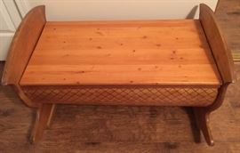 Vintage Cradle converted to Storage Bench