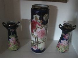 Nippon porcelain vases