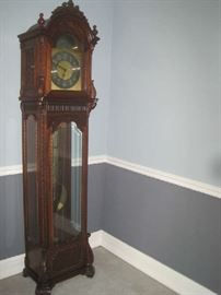 Colonial grandfather chiming clock 