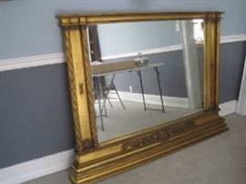 Large gold gilt beveled mirror- 48" x 62 1/2"