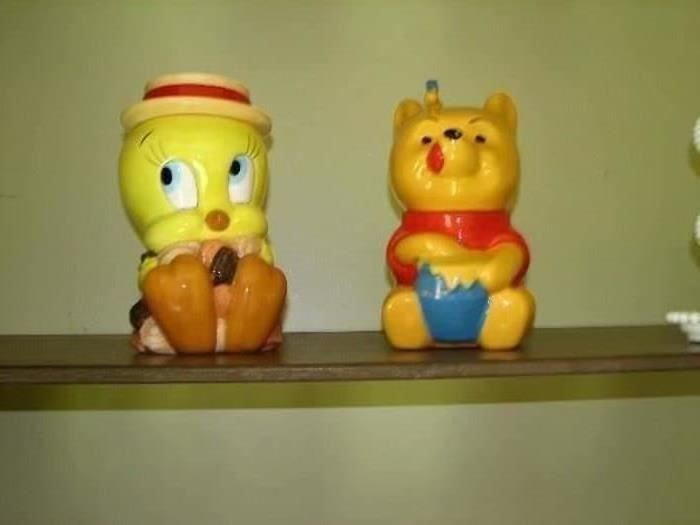 Tweety Bird and Winnie the Pooh Cookie Jars