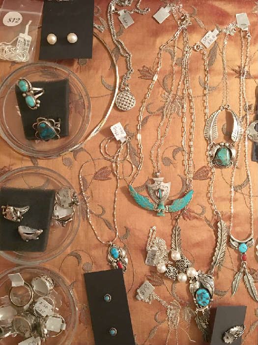 Native American sterling silver jewelry from the estate