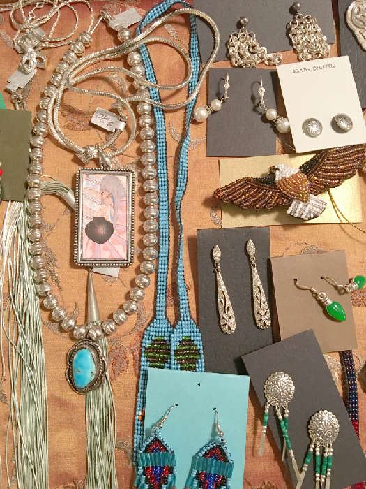 Native American sterling silver and Southwest artisan jewelry from the estate