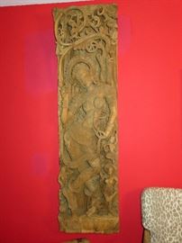 Large Indonesian Hand Carved Wood Panel (You will need help moving these items they are HEAVY)