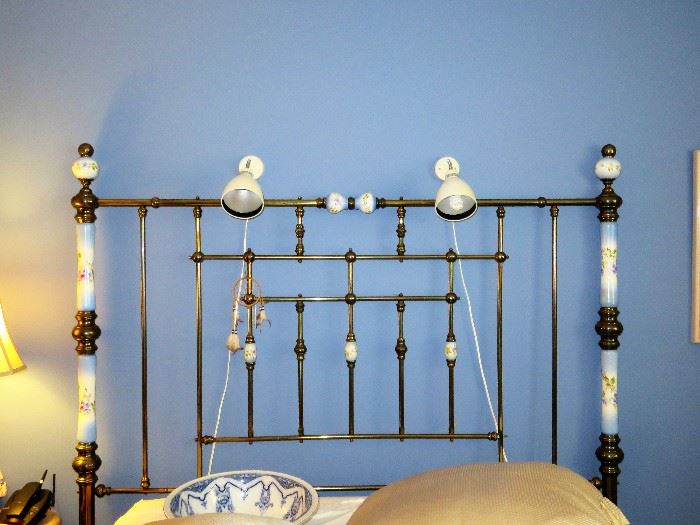Brass & Porcelain Bed