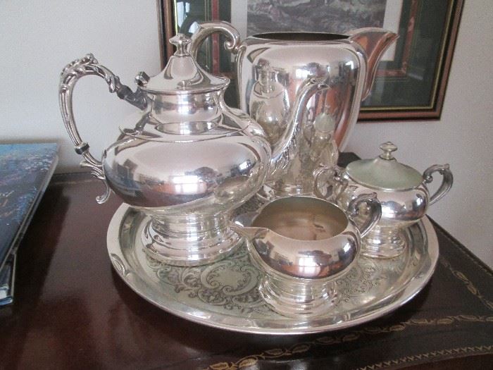 Beautiful silver plate tea set service set