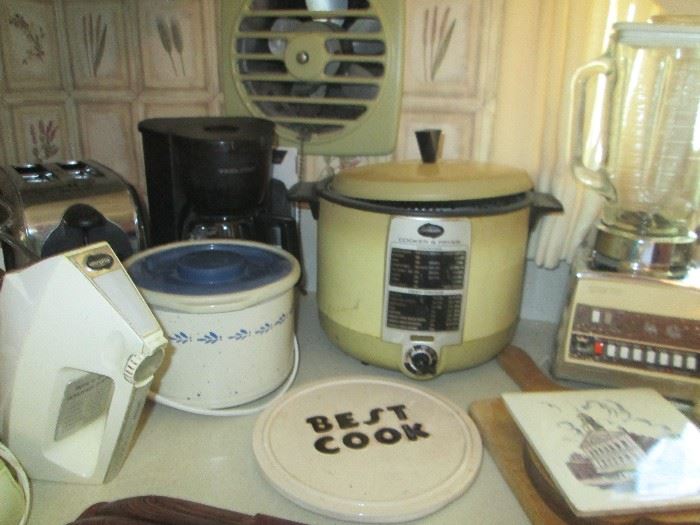 Several counter top kitchen appliances