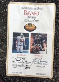 Pro Football David Bavarro and Mark Bavarro Signed Poster