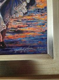 Duran "Viva Fiesta" Serigraphy in color on wove paper signed in pencil and numbered. Measures 17 9/16" X 14 1/16".