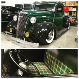 1937 Chevy Pick Up Ground Up Restoration front & back bagged 6 cylinder dual carbs 
