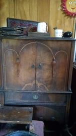 Antique victrola cabinet
