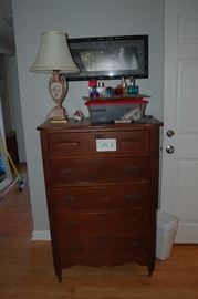 Antique Chest of Drawers Made in Ozark. Tag still on back. 