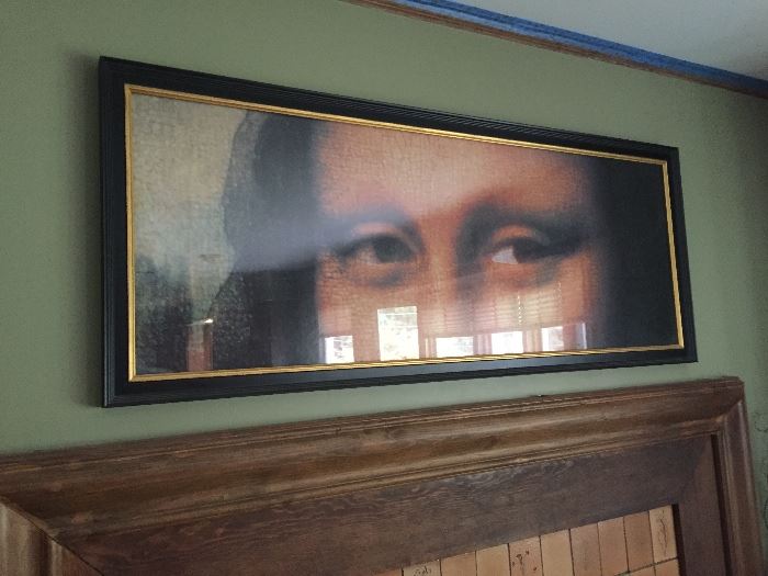 Large Art Framed Mona Lisa print          