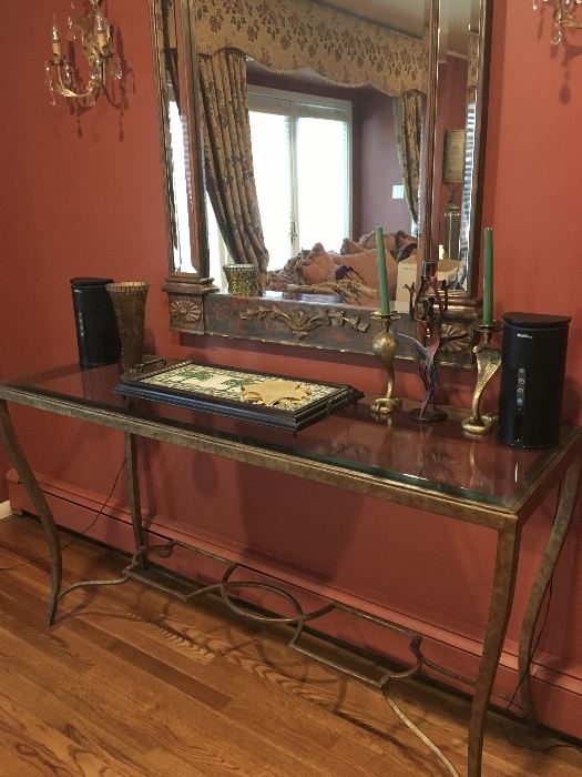 Glass top console table....not mirror :)