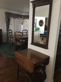 Tea cart and mirror