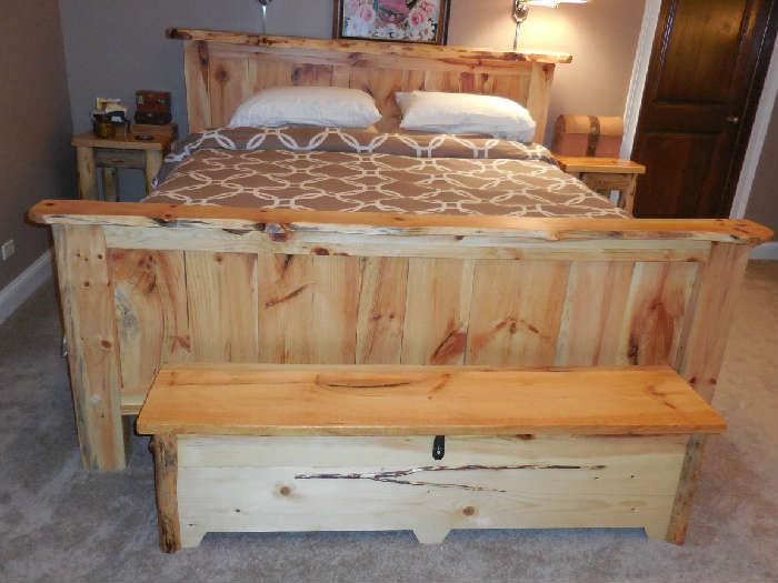 King size bed frame-matress not included.