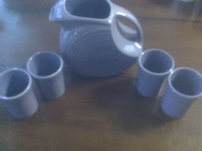 Fiestaware Anniversary Disc Pitcher with 4 Cups