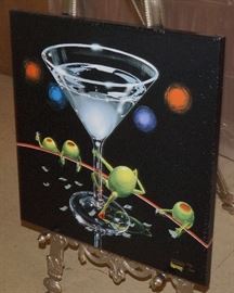 MICHAEL GODARD, 2002 Giclee on Canvas, 18" X 18", COA 143/300; "DIRTY MARTINI"