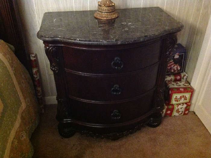 Marble Top End Table $ 100.00