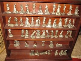 Franklin Mint Pewter sculptures - 50 minature figures - Parade of the American people