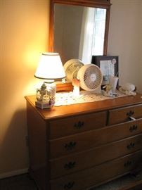 Maple dresser with mirror