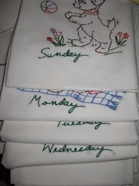 7 hand towels - days of the week