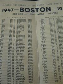 1947 Boston Red Sox schedule