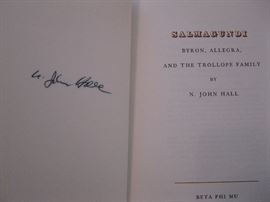 Book - Salmagundi Bryon, Allegra & The Trollope Family - signed - first edition